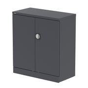 Qube Stationery 2-Door Cupboard With Shelves - 1020mm - Graphite Grey - Homesplex