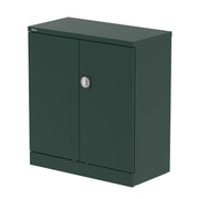 Qube Stationery 2-Door Cupboard With Shelves - 1020mm - British Racing Green - Homesplex