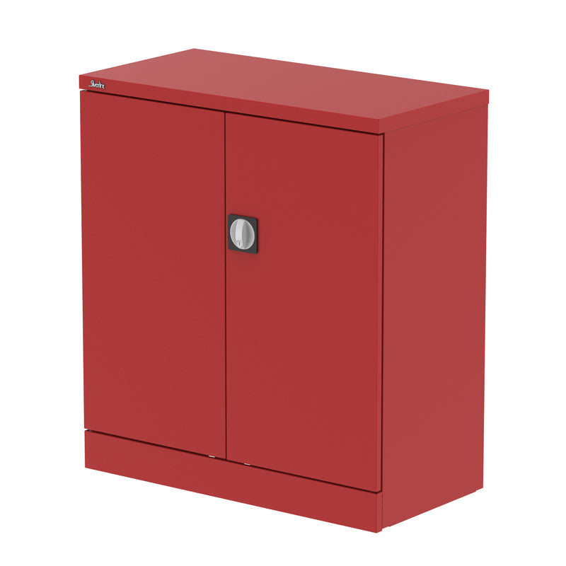 Qube Stationery 2-Door Cupboard With Shelves - 1020mm - Red - Homesplex