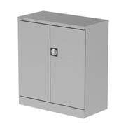 Qube Stationery 2-Door Cupboard With Shelves - 1020mm - Silver - Homesplex