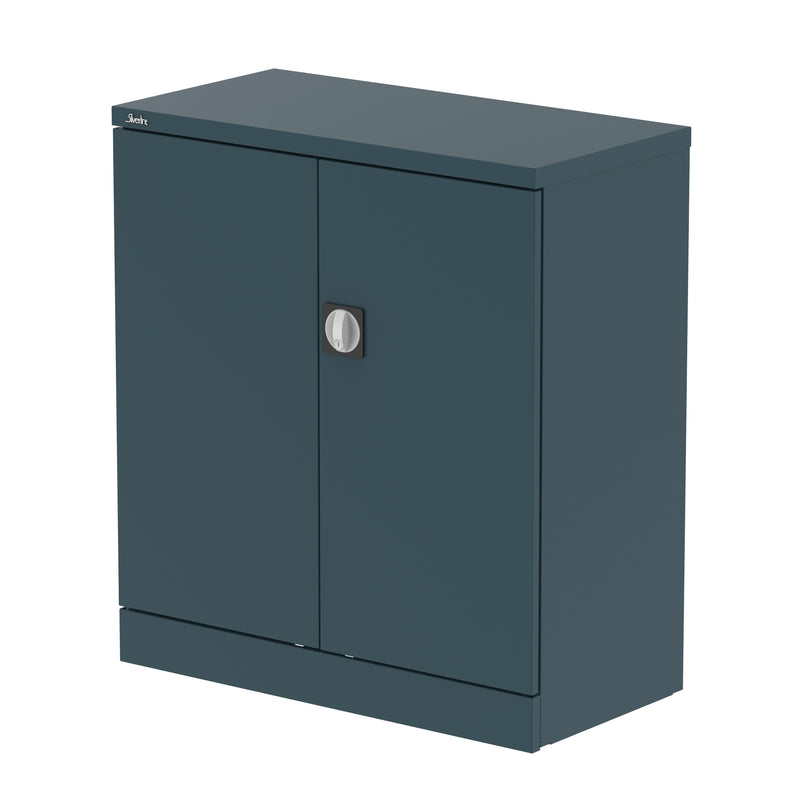 Qube Stationery 2-Door Cupboard With Shelves - 1020mm - Ocean Cobalt - Homesplex
