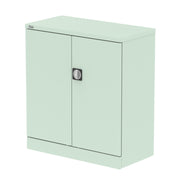 Qube Stationery 2-Door Cupboard With Shelves - 1020mm - Peppermint Green - Homesplex