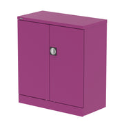 Qube Stationery 2-Door Cupboard With Shelves - 1020mm - Traffic Purple - Homesplex