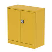 Qube Stationery 2-Door Cupboard With Shelves - 1020mm - Lemon Yellow - Homesplex
