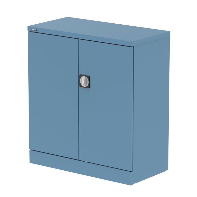 Qube Stationery 2-Door Cupboard With Shelves - 1020mm - Pastel Blue - Homesplex