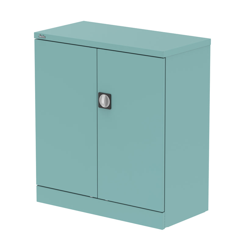 Qube Stationery 2-Door Cupboard With Shelves - 1020mm - Pastel Turquoise - Homesplex