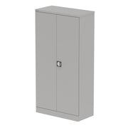 Qube Stationery 2-Door Cupboard With Shelves - 1830mm - Goose Grey - Homesplex