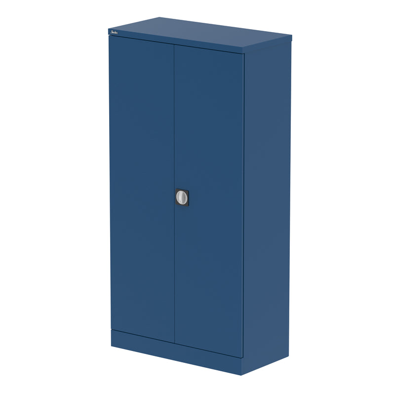 Qube Stationery 2-Door Cupboard With Shelves - 1830mm - Blue - Homesplex
