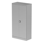 Qube Stationery 2-Door Cupboard With Shelves - 1830mm - Silver - Homesplex