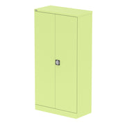 Qube Stationery 2-Door Cupboard With Shelves - 1830mm - Chlorophyll - Homesplex