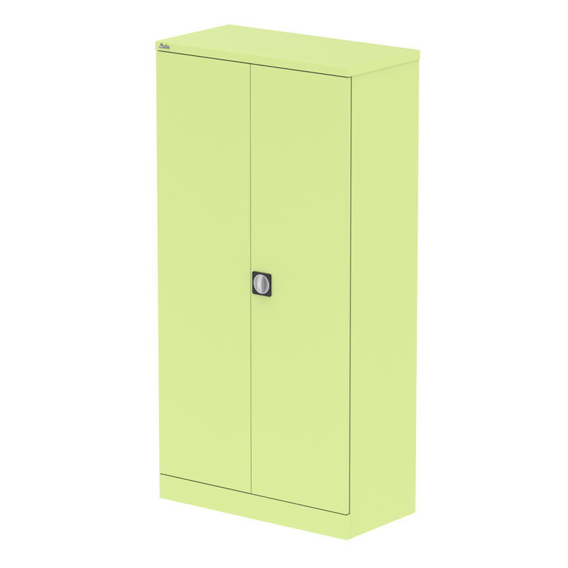Qube Stationery 2-Door Cupboard With Shelves - 1830mm - Chlorophyll - Homesplex