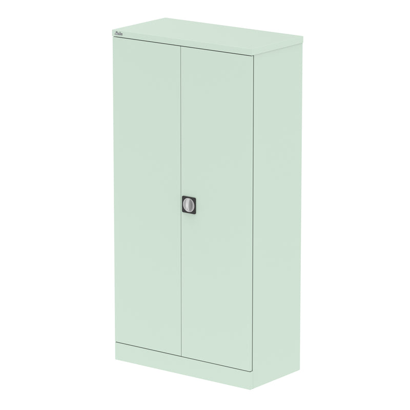 Qube Stationery 2-Door Cupboard With Shelves - 1830mm - Peppermint Green - Homesplex