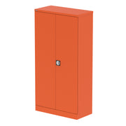 Qube Stationery 2-Door Cupboard With Shelves - 1830mm - Sienna Orange - Homesplex