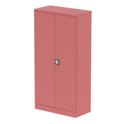 Qube Stationery 2-Door Cupboard With Shelves - 1830mm - Antique Pink - Homesplex