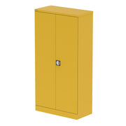 Qube Stationery 2-Door Cupboard With Shelves - 1830mm - Lemon Yellow - Homesplex