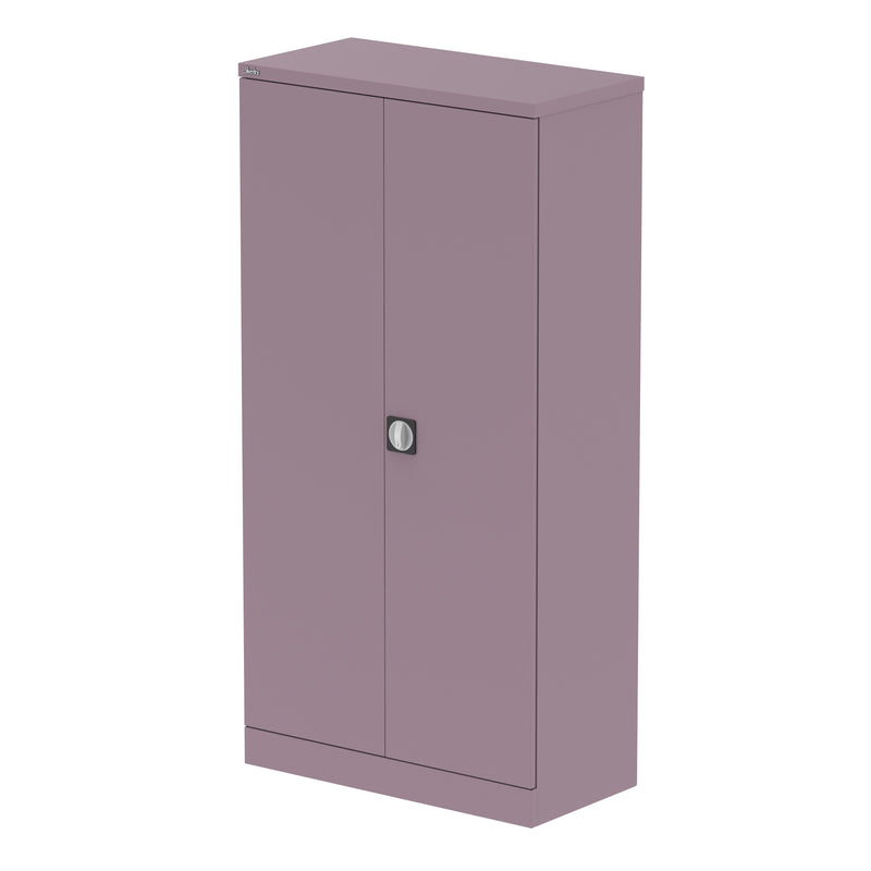 Qube Stationery 2-Door Cupboard With Shelves - 1830mm - Pastel Violet - Homesplex