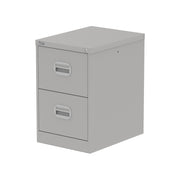 Qube Filing Cabinet - 2 Drawer - Goose Grey