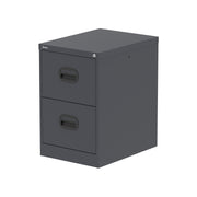 Qube Filing Cabinet - 2 Drawer - Graphite Grey