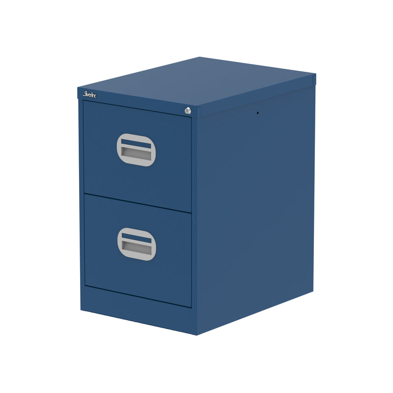 Qube Filing Cabinet - 2 Drawer - Blue