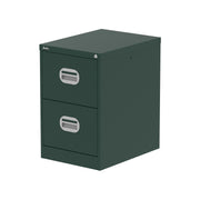 Qube Filing Cabinet - 2 Drawer - British Racing Green