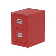 Qube Filing Cabinet - 2 Drawer - Red