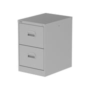 Qube Filing Cabinet - 2 Drawer - Silver