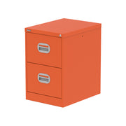 Qube Filing Cabinet - 2 Drawer - Sienna Orange