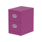 Qube Filing Cabinet - 2 Drawer - Traffic Purple