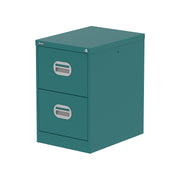 Qube Filing Cabinet - 2 Drawer - Verdigris