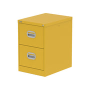 Qube Filing Cabinet - 2 Drawer - Lemon Yellow