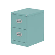 Qube Filing Cabinet - 2 Drawer - Pastel Turquoise