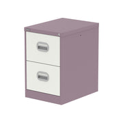 Qube Filing Cabinet - 2 Drawer - Pastel Violet And Satin White