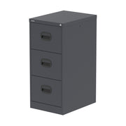 Qube Filing Cabinet - 3 Drawer - Graphite Grey
