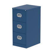 Qube Filing Cabinet - 3 Drawer - Blue