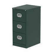 Qube Filing Cabinet - 3 Drawer - British Racing Green