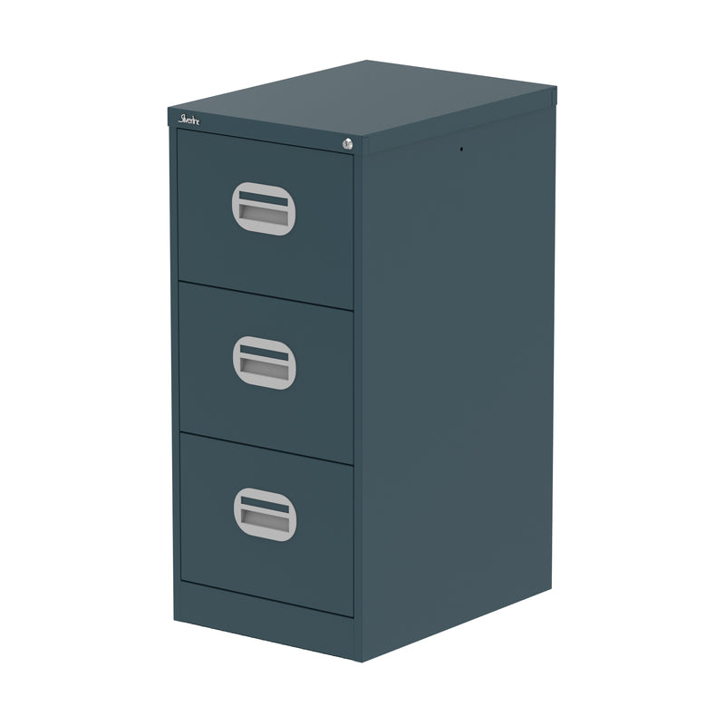 Qube Filing Cabinet - 3 Drawer - Ocean Cobalt