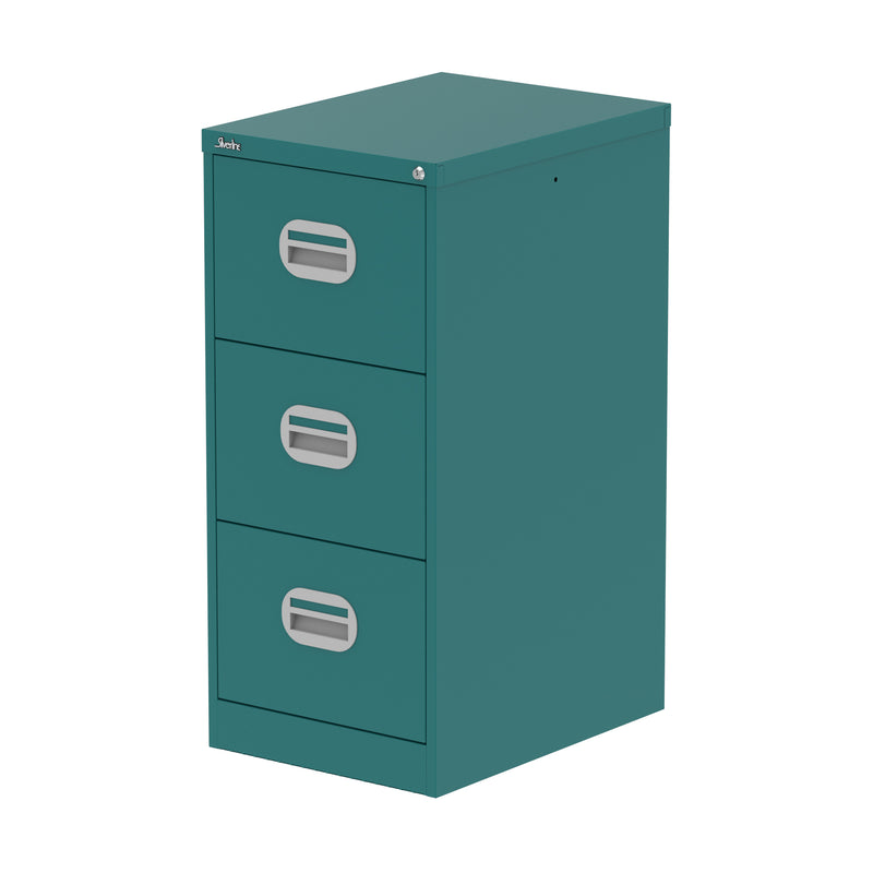 Qube Filing Cabinet - 3 Drawer - Verdigris