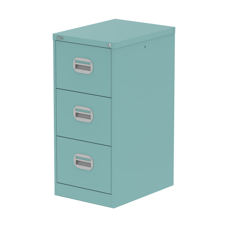 Qube Filing Cabinet - 3 Drawer - Pastel Turquoise