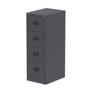 Qube Filing Cabinet - 4 Drawer - Graphite Grey