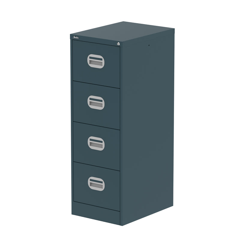 Qube Filing Cabinet - 4 Drawer - Ocean Cobalt