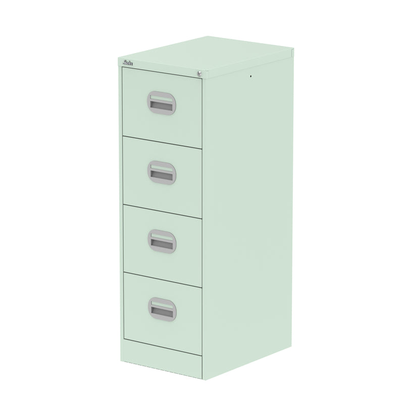 Qube Filing Cabinet - 4 Drawer - Peppermint Green