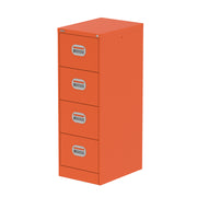 Qube Filing Cabinet - 4 Drawer - Sienna Orange