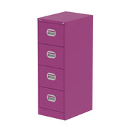 Qube Filing Cabinet - 4 Drawer - Traffic Purple