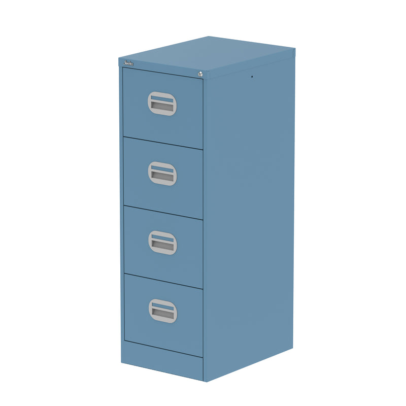 Qube Filing Cabinet - 4 Drawer - Pastel Blue