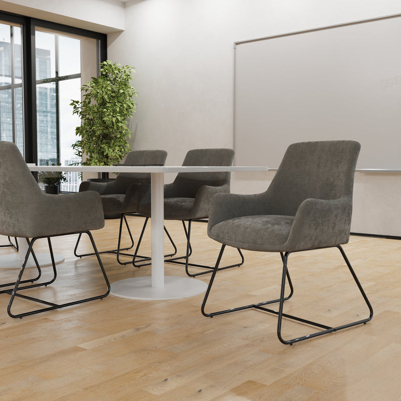 Quote Sled Base Office Reception Chair - lifestyle setting
