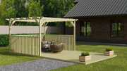 Rectangular Pergola and Decking Kit With Balustrades V.3 - image 3
