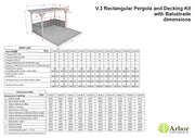 Rectangular Pergola and Decking Kit With Balustrades V.3 - image 2