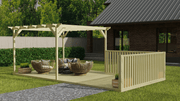 Rectangular Pergola And Decking Kit With Balustrade V.6 - image 3