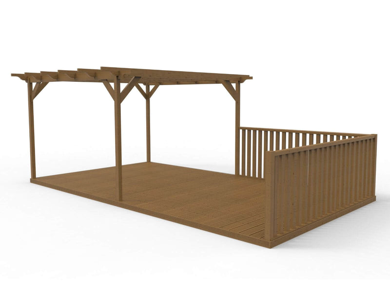 Rectangular Pergola And Decking Kit With Balustrade V.6 - image 4