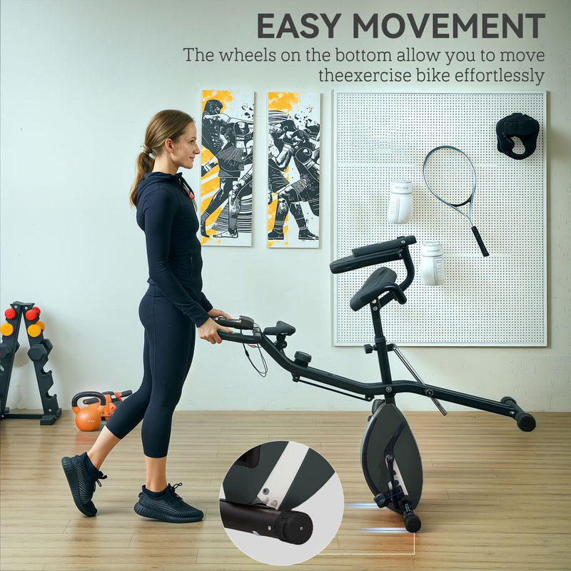 SPORTNOW Folding Exercise Bike with Arm Bands and Hand Pulse Sensor - image 9